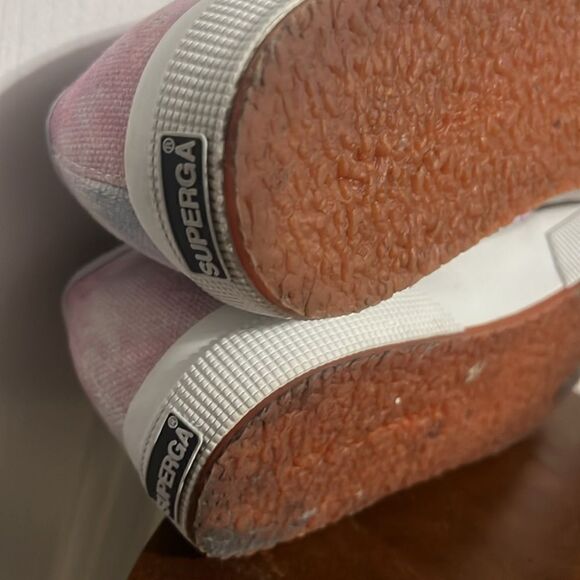 🔥 SUPERGA x LoveShackFancy Canvas Classic Sneaker Cotton Candy Sz 9.5 -PERFECT - Picture 12 of 13